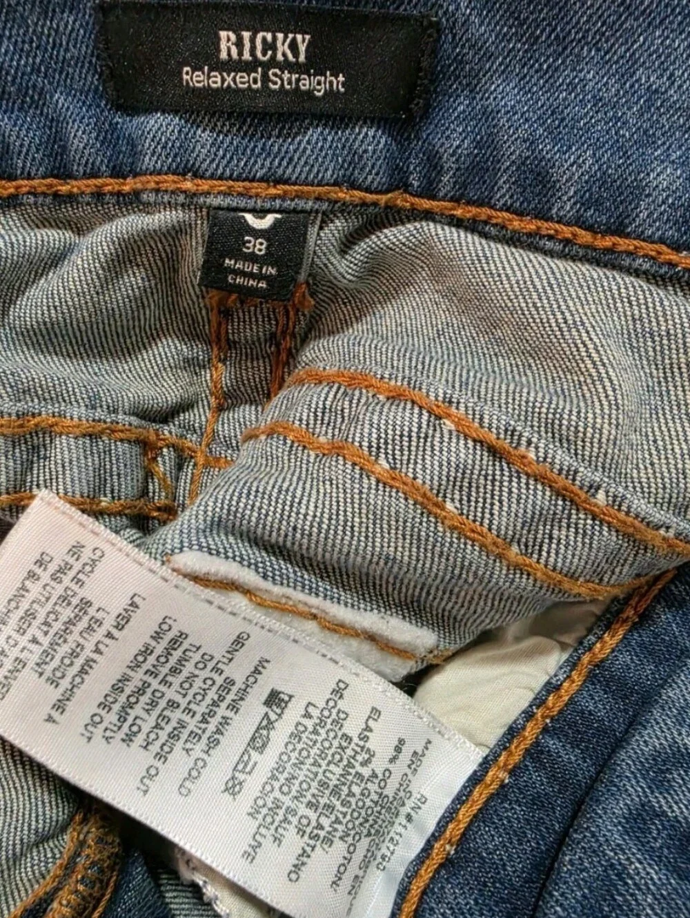 True Religion Rose Embroidered Flap Pocket Jeans 38